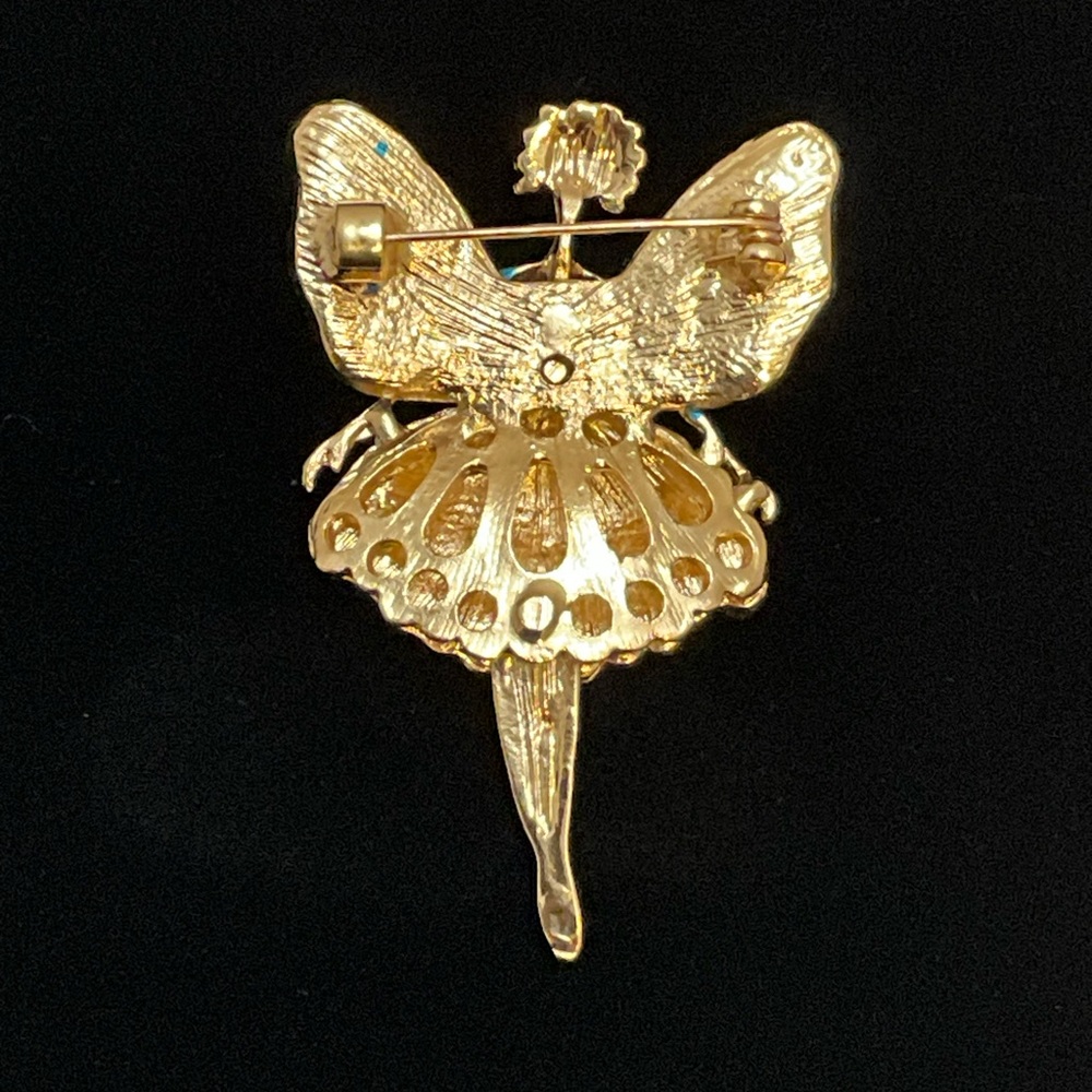 Retro Ballet Girl Brooch, Dancing Character Enamel Pin - Picture 3 of 5